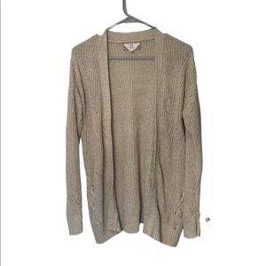 Pink rose light brown cardigan